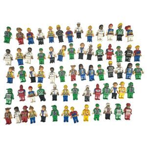 Make-It Blocks Mini Figures Super Heroes Pirates Firefighters Military Lot of 69
